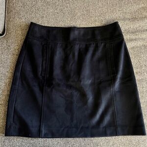 LOFT Elegant Velvety Navy Blue Mini Skirt